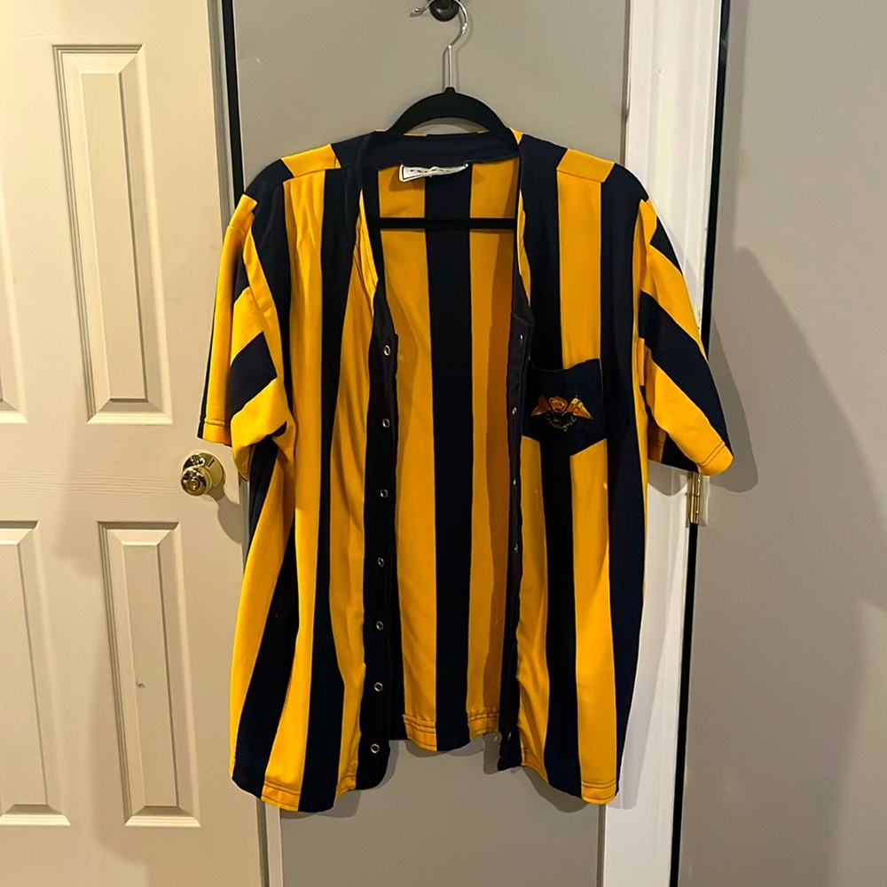 Vintage Nautical Yellow Striped Top
